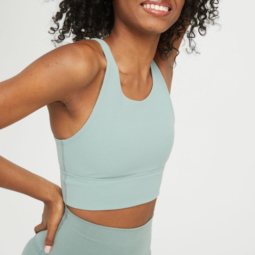 Ribbed Longline Sports Bra